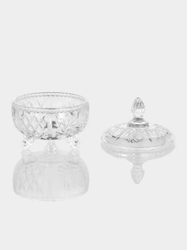 Сахарница с крышкой Сахарница с крышкой "Наполли" 8,7х8,7х10,5 см, прозрачная