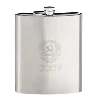 Фляжка для алкоголя и воды "СССР", нержавеющая сталь, чехол, подарочная, 1.44 л Фляжка для алкоголя и воды "СССР", нержавеющая сталь, чехол, подарочная, 1.44 л