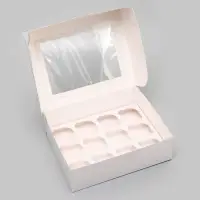 Коробка для 12 капкейков с окном, 32.5&times;25.5&times;10 см