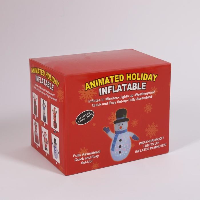 Надувная фигура  Надувная фигура "Снеговик" вертится вокруг себя, 210 см