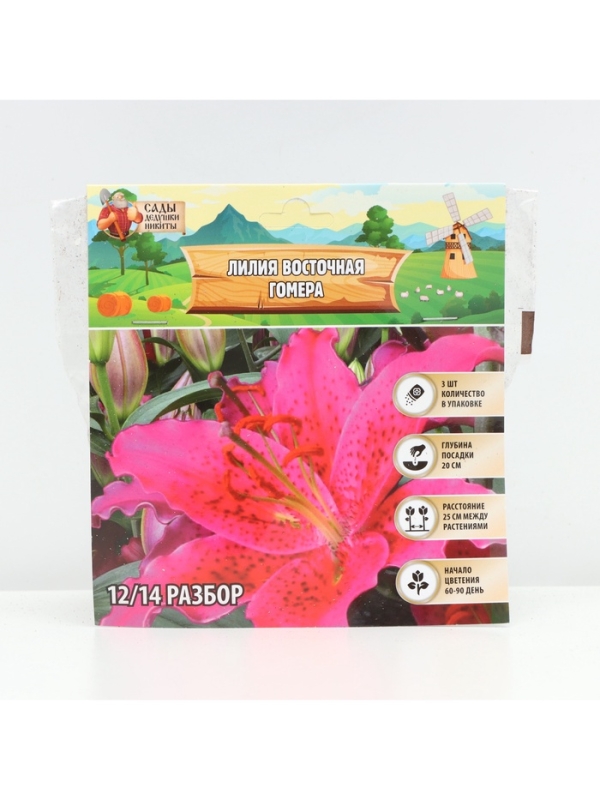 Лилия Восточная Gomera, луковица в пакете с перфорацией, р-р 14/16, 3 шт.