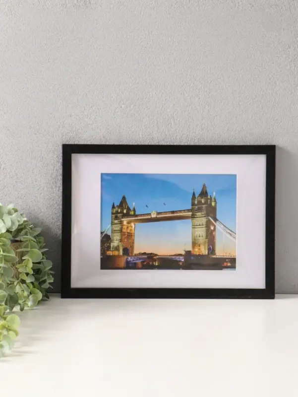 Фоторамка для фото 21х30 см, с паспарту 15х21 см, Lumo, чёрный