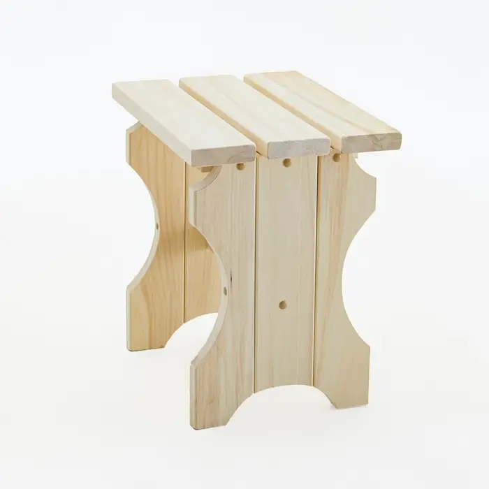 Лавка деревянная складная из липы "Добропаровъ" 30х33х43см, для бани