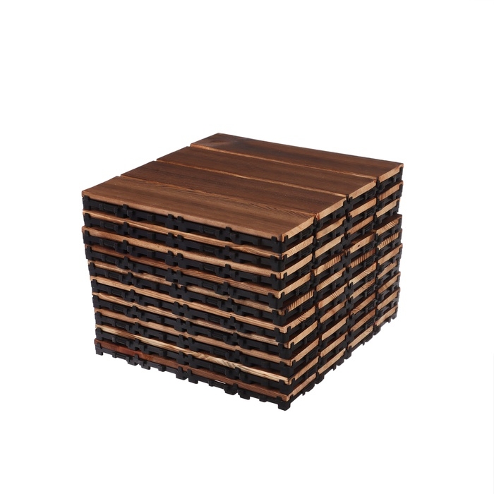 Плитка садовая, тротуарная, набор - 10 шт, дерево, 30 х 30 х 2.5 см Плитка садовая, тротуарная, набор - 10 шт, дерево, 30 х 30 х 2.5 см