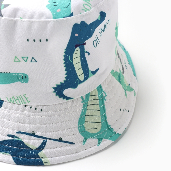 Панама детская KAFTAN "Крокодилы" р.52 белый