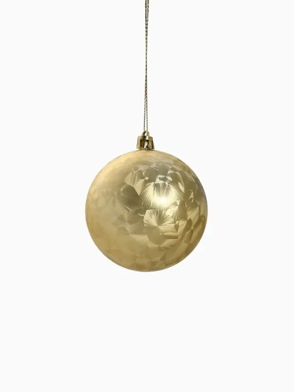 Ёлочные игрушки &laquo;Туман&raquo;, шары новогодние, набор 4 шт., d=8 см, золотистый