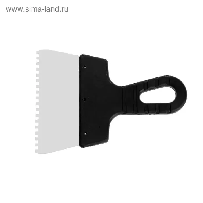 Шпатель зубчатый ЛОМ, 150 мм, зуб 4 мм, нержавеющая сталь Шпатель зубчатый ЛОМ, 150 мм, зуб 4 мм, нержавеющая сталь