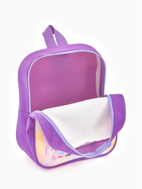 Рюкзак детский 20,5*9*24, отд на молнии, собака сиреневый