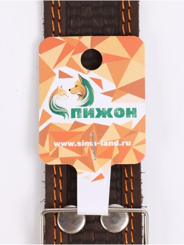 Ошейник однослойный, 73&times;4.5 см, ОШ 51-65 см, кожа, МИКС