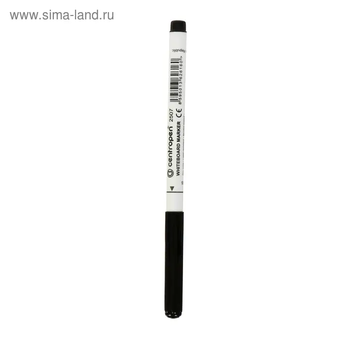 Маркер для доски 3.8 мм, Centropen 2507, чёрный Маркер для доски 3.8 мм, Centropen 2507, чёрный