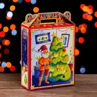 Подарочная новогодняя коробка «Гномы» 16.8×7×25 см Подарочная новогодняя коробка «Гномы» 16.8×7×25 см