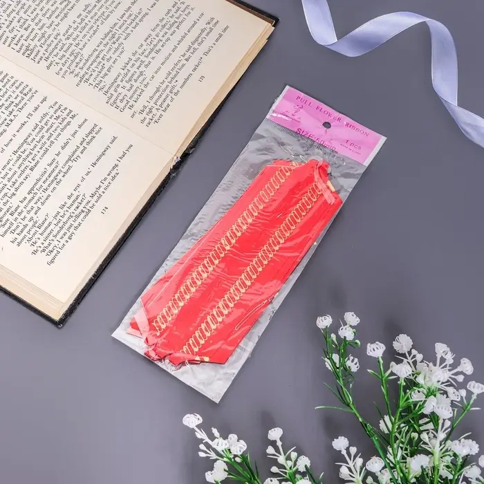 Подарочный бант - шар №5, красный, для упаковки подарков