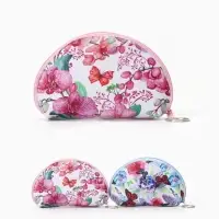 Кошелёк-монетница на молнии, 13.5&times;3.5&times;9 см, с принтом, МИКС