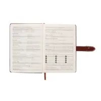 Ежедневник недатированный формат А5, с хлястиком, 112л, линия, пвх, Коричневый Ежедневник недатированный формат А5, с хлястиком, 112л, линия, пвх, Коричневый