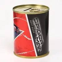 Копилка металлическая, 9.5 см×7.5 см×7.5 см, Человек-паук