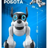 Робот собака Koddy IQ BOT, на пульте управления, интерактивный: звук, свет, танцующий, музыкальный, на аккумуляторе