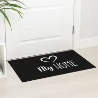 Коврик придверный Доляна My home, 50&times;80 см, влаговпитывающий, светящийся в темноте, чёрный