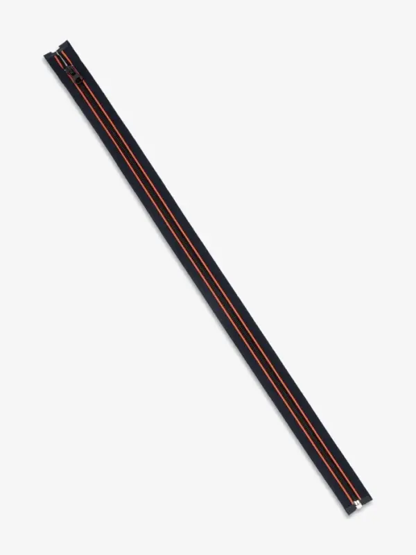 Молния &laquo;Спираль&raquo;, №5, разъёмная, замок автомат, 60 см, оранжевая, тёмно-синяя