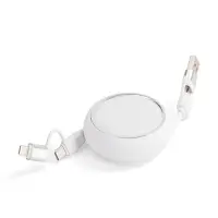 Складной кабель с переходниками pocketCoil, белый