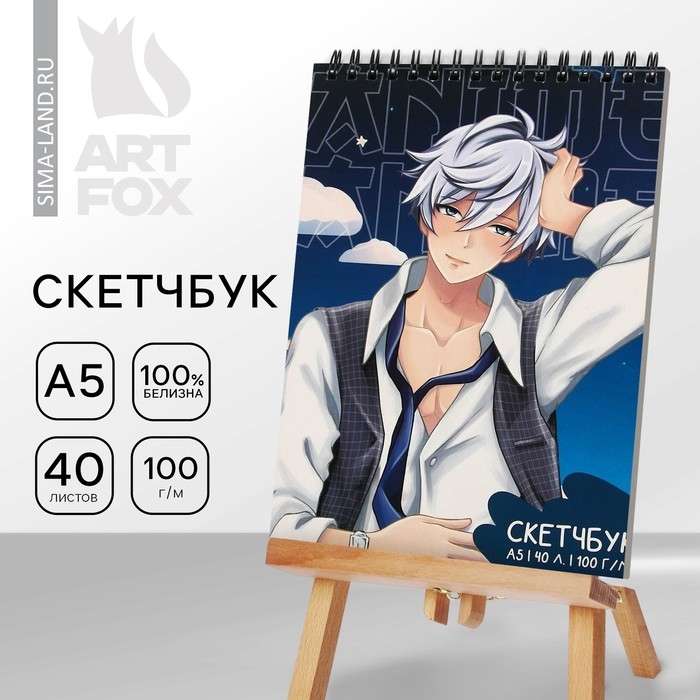Скетчбук А5, 40 л 100 г/м2 &laquo;Аниме&raquo;