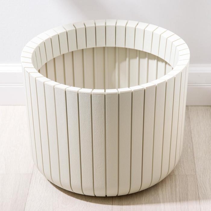 Кашпо «Шато», 29 л, цвет белый ротанг Кашпо «Шато», 29 л, цвет белый ротанг