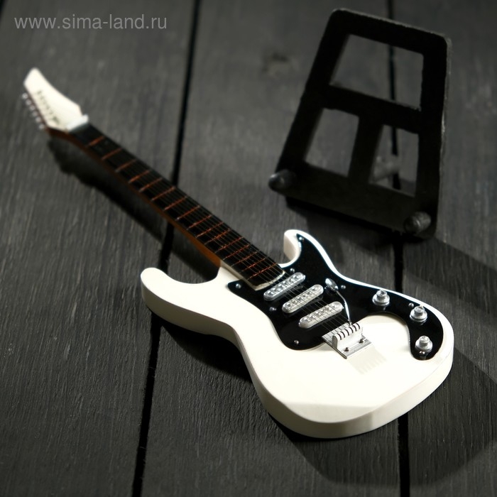 Гитара сувенирная  Гитара сувенирная "Ibanez" бело-чёрная, на подставке 24х8х2 см