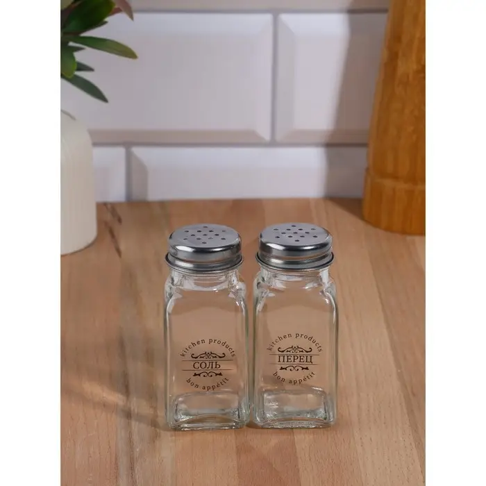 Набор для специй "Соль, перец", 2 шт