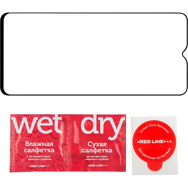 Защитное стекло Red Line УТ000033881 Realme C30s FULL GLUE черный