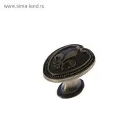 Ручка кнопка РК204, цвет бронза, 8 шт.