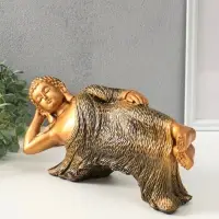 Копилка для денег &laquo;Спящий Будда&raquo;, гипс под бронзу с золотом, 17&times;36&times;15 см