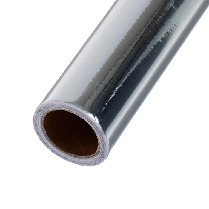Плёнка самоклеящаяся, серебристая, 0.45&times;3 м, 30 мкм