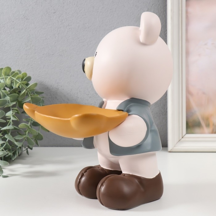 Сувенир полистоун Сувенир полистоун "Мишка с подставкой" 14х21х25 см