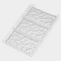 Форма для шоколада KONFINETTA &laquo;Воздушный&raquo;, пластик, 3 ячейки, 27.5&times;17.5&times;2.5 см, ячейка 15.3&times;7.5&times;0.8 см, прозрачная