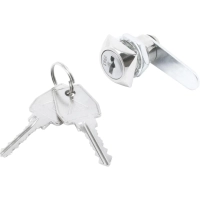 Замок врезной меб_УЗК Стандарт ЗМ 0802 сталь хром (квадр.основ/2кл)