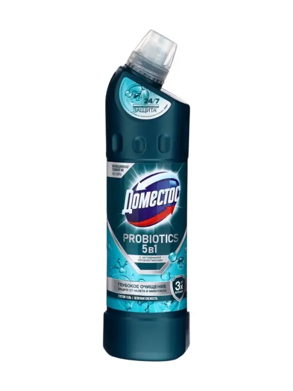 DOMESTOS средство чистящее, зеленая свежесть с активными пробиотиками 750 мл