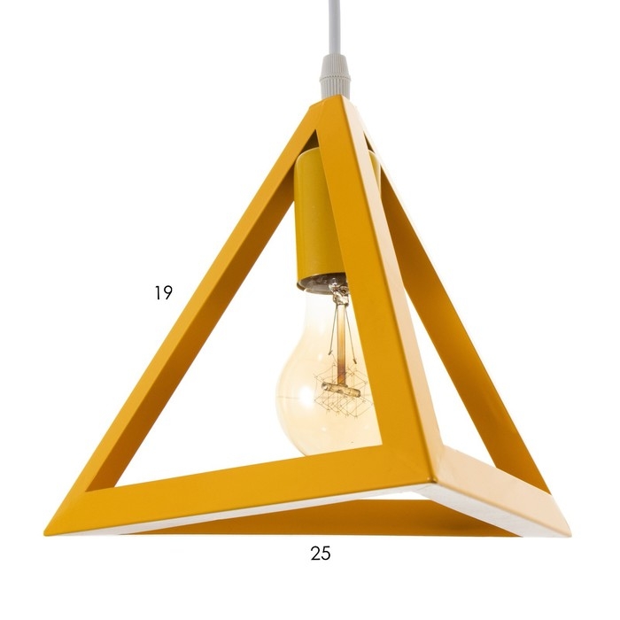 Светильник BayerLux Подвес Светильник BayerLux Подвес "Треугольник" 1x40Вт E27 желтый 16х16х18-116 см