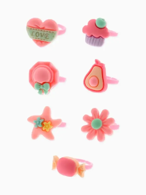 Кольцо &laquo;Выбражулька. Гастрономия&raquo;, форма МИКС, фасовка 100 шт. разноцветное, безразмерное