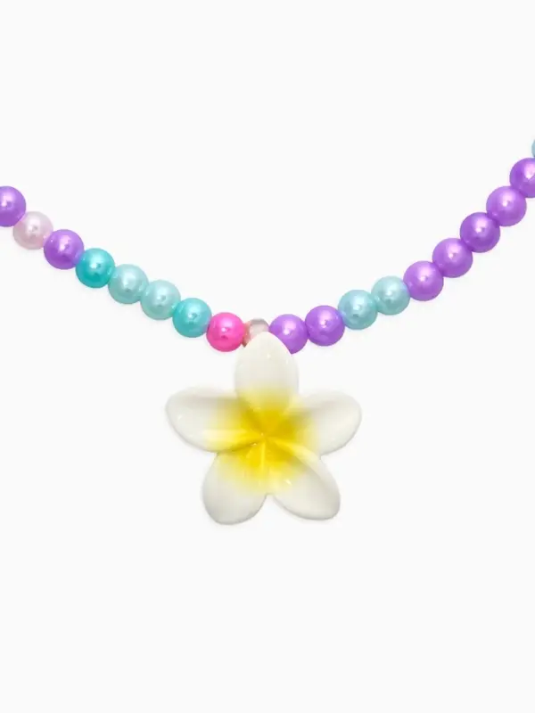 Набор детский &laquo;Выбражулька. Цветок&raquo;, 3 предмета: бусы, клипсы, кольцо безразмерное, разноцветный