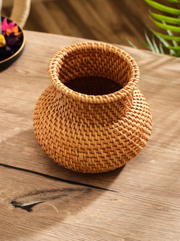 Корзинка плетеная ротанг, 16х16х13 см