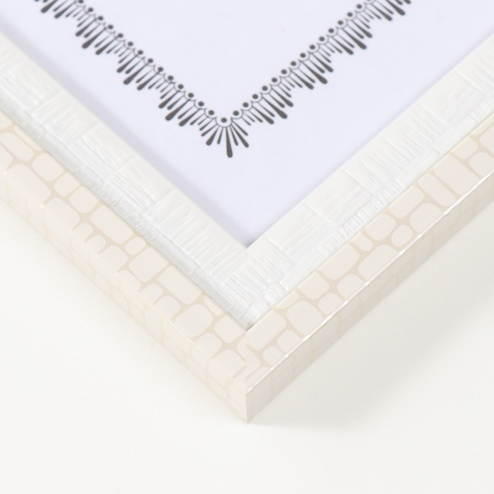 Фоторамка пластик формат А4 Фоторамка пластик формат А4 "Двойная. Белый кирпич" 33,7х25х1 см