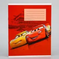 Тетрадь в линейку 12 листов, 5 видов МИКС, обложка мелованный картон, &laquo;Тачки&raquo;