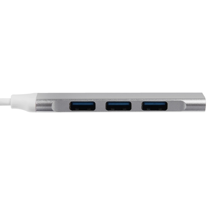 USB-разветвитель (HUB), 4 порта, кабель 10 см, серебристый USB-разветвитель (HUB), 4 порта, кабель 10 см, серебристый