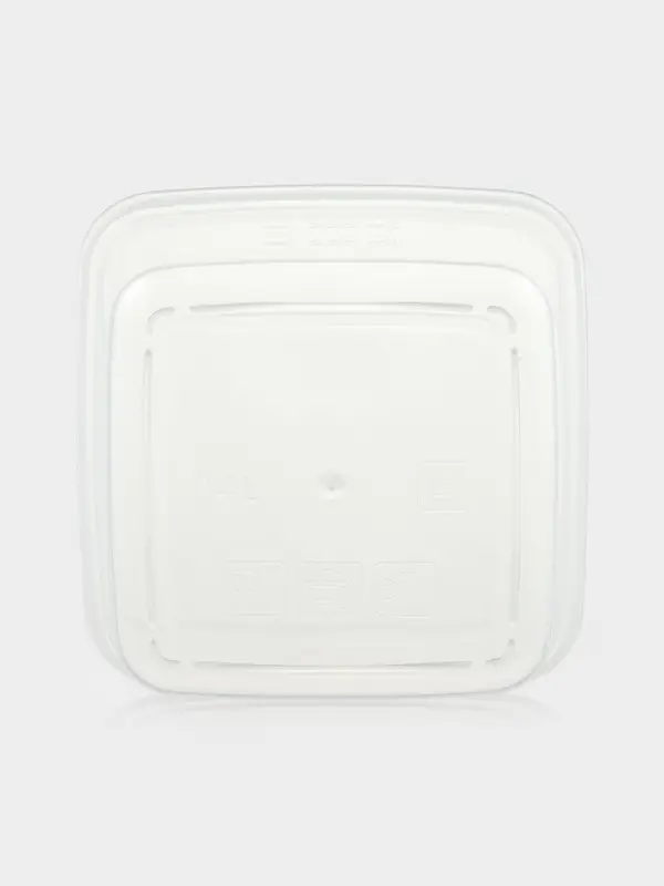 Набор контейнеров для хранения еды Idiland, 3 шт.: 400 мл, 800 мл, 1.5 л, пластик, герметичный, прозрачный, крышка голубая