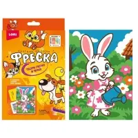 Фреска, картина из песка &laquo;Зайка&raquo;