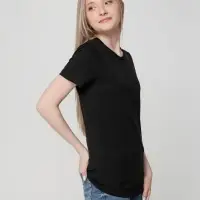 Футболка женская T-bolka Lady, черная, размер S