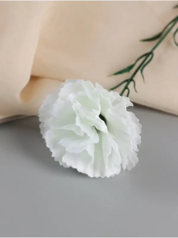 Цветы искусственные «Гвоздика», h=45 см, белые