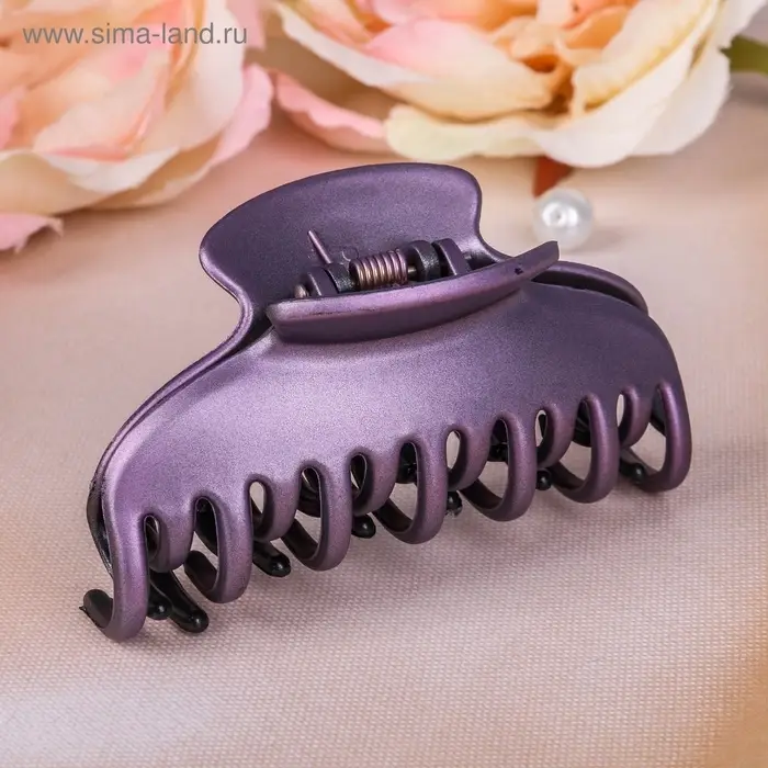 Крабик для волос &laquo;Двойной зубец&raquo;, классика, 8 см, МИКС