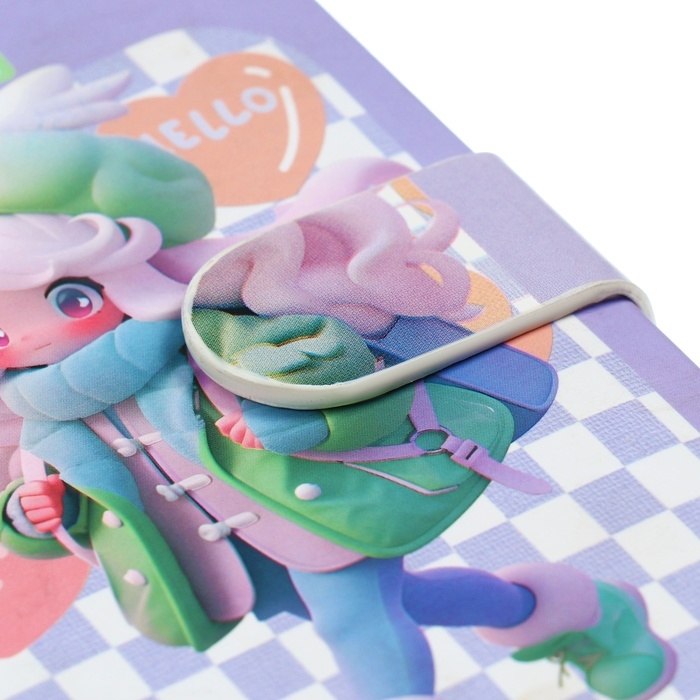 Записная книжка подарочная 96л,линия, с хлястиком, срез с рисунком обложки, Аниме (12,9х9см) 10539 Записная книжка подарочная 96л,линия, с хлястиком, срез с рисунком обложки, Аниме (12,9х9см) 10539