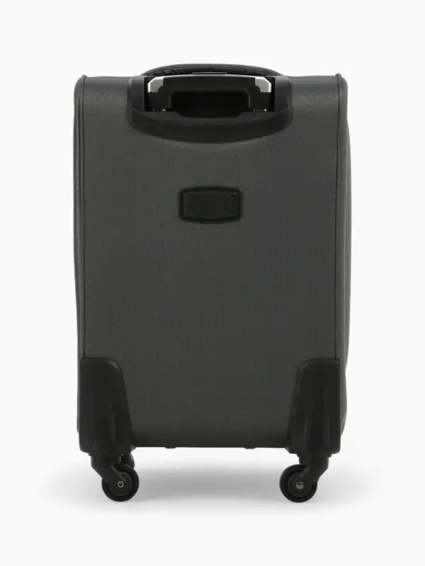 Чемодан 20 Чемодан 20", Текст, 37*23*54, отд на молнии, 2 нар/карм, увелич, код замок, 4 колеса, серый 108759