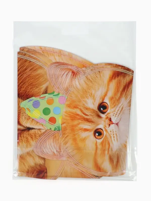 Воздушные шары фольгированные 17" &laquo;Котик в колпачке&raquo;, 5 шт., для палочек